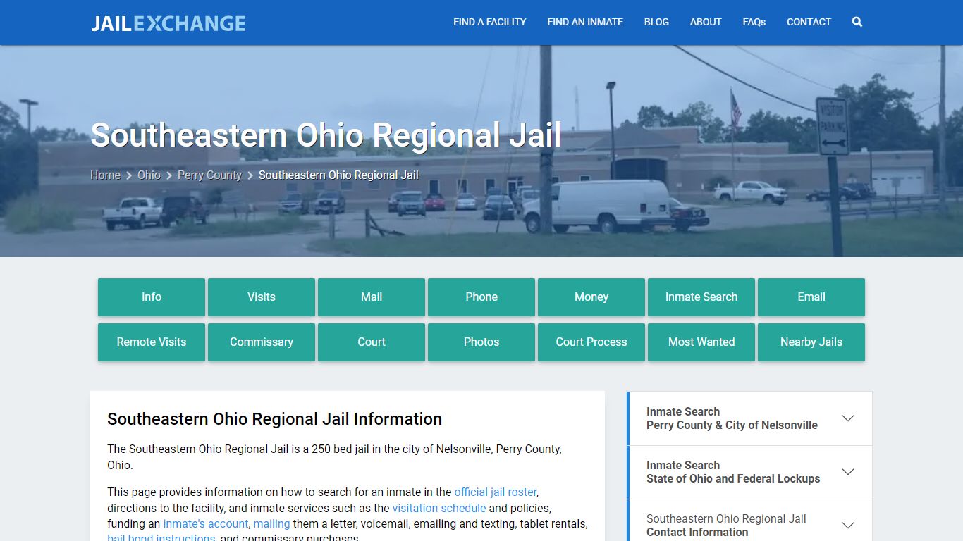 Southeastern Ohio Regional Jail, OH Inmate Search, Information